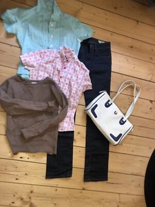 Diesel Jeans, Ben Sherman Hemden Pullover und Fred Perry Tasche, Skingirl XS 34 - Bild 1 von 12