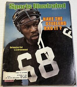 VTG Sports Illustrated November 10, 1980 L.C. Greenwood Pittsburgh Steelers