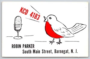 Postcard QSL Card KCD4183 Robin Parker Bird Barnegat NJ Ham Radio Operators - Picture 1 of 2