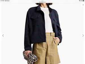 NUEVO CON ETIQUETAS Majestic Filatures Príncipe de Gales Cuadros Camuflaje Mezcla Algodón Chaqueta  - Imagen 1 de 8