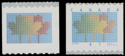 2000, CANADA, MAPLE LEAVES, (47C) BLUE INSCRIPTION OMITTED, NH, UN.#1873a - Image 1 of 2