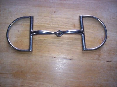 Слегка б/у бит Korsteel Stainless Hunter Dee Snaffle 5 дюймов рот - Изображение 1 из 4