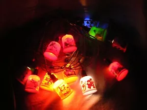 Vintage Disney Christmas Mazda Plastic Tree Lights Mazda WORKING - Picture 1 of 8