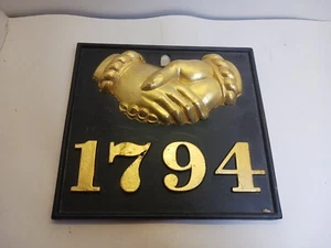 1794 Cast Metal Plaque Baltimore MD Equitable Society Insurance #5308 - Picture 1 of 7