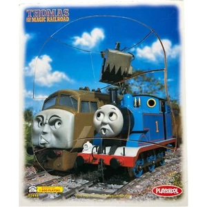 Vintage Playskool Thomas and the Magic Railroad Wood Board Puzzle 8 Pcs - Picture 1 of 6