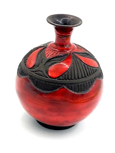 Vintage Hand Made Wheel Turning  Pottery  Vase (Maybe Larry Allen) READ BELOW - Picture 1 of 7