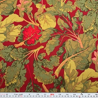 HTF Martha Negley 适用于 Rowan 面料勃艮第棉半码 18 英寸 x 44 — 第 1/2 张图片