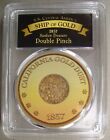 1857 S.S. Mittelamerika Schiffswrack doppelte Prise Kalifornien Goldstaub PCGS