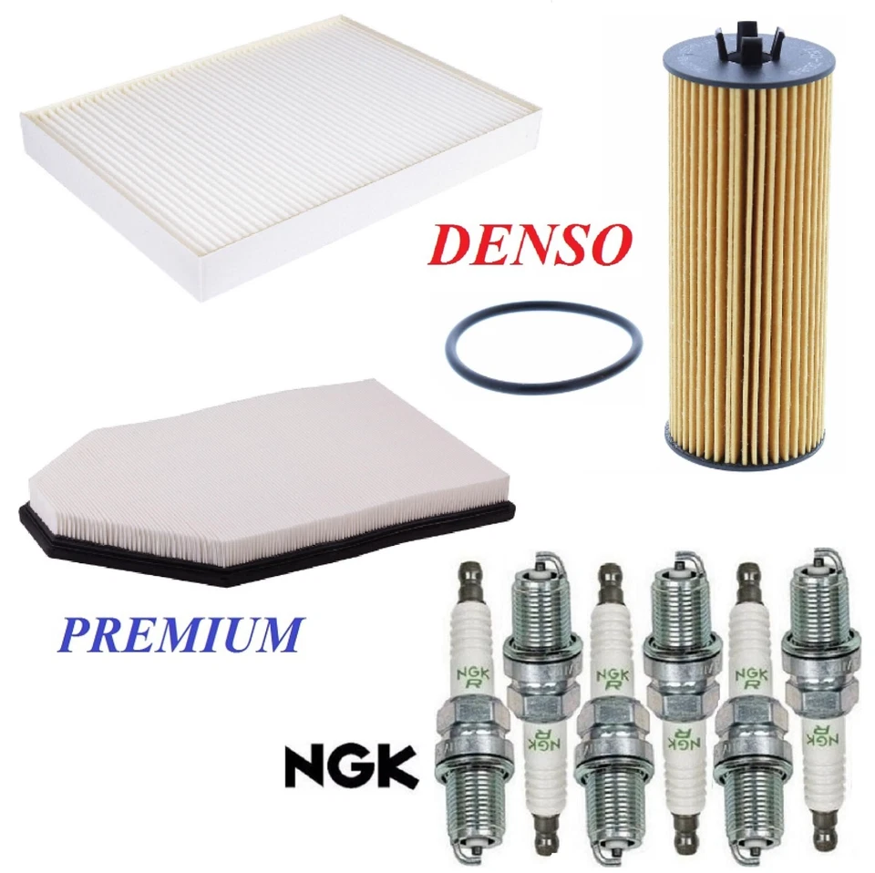 Tune Up Kit Air Cabin Oil Filters Spark Plugs For CHRYSLER 300 V6 3.6L 2012-2013 - Image 1 of 1