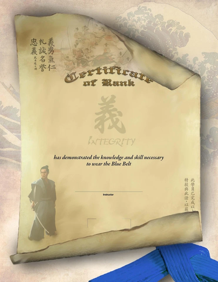 Martial Arts Certificates - Bushido Design/Karate Rank Certificates - Pack of 10 - Image 1 of 1