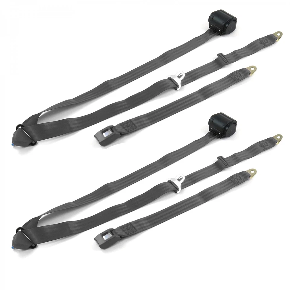 Стандартный комплект ремней безопасности ковшеобразных выдвижных из древесного угля 3pt для грузовика Ford 1961-1966 годов выпуска - 2 ремня - Изображение 1 из 1