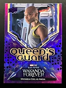 Tarjetas Marvel Wakanda Forever QUEEN'S GUARD PURPLE INSERT elige tu tarjeta 2024 - Imagen 1 de 2