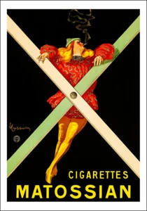 CAPPIELLO CIGARETTES MATOSSIAN PUBLICITÉ TIRAGE D'UN DESSIN DE 1921 FORMAT A4 - Picture 1 of 1