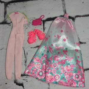 Barbie Clothing Lot Dress Jumper Shoes Purse - Picture 1 of 4