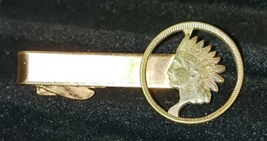 Rare Vintage Custom Cut Out Indian Head Cent/Penny Tie Bar Clip - Picture 1 of 12