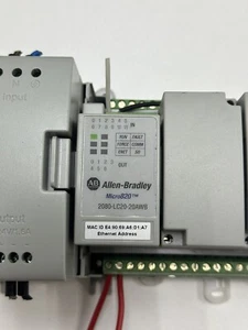 ALLEN BRADLEY 2080-LC20-20AWB MICRO820 with power supply 2080-PS120-240VAC SER:A - Picture 1 of 9