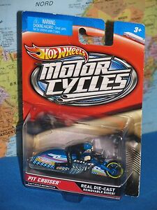 HOT WHEELS MOTORCYCLES PIT CRUISER REAL DIE-CAST REMOVABLE RIDER ***BRAND NEW***