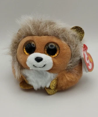 TY Beanie Balls Caesar The Lion With Tag TY Puff - Image 1 of 4