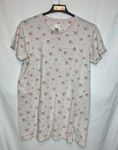 Simply Basic Women's One Size Knee Length Rose Print Nightgown/House Dress - Picture 1 of 12