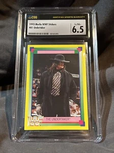 1993 Merlin World Wresting Federation Stickers Undertaker #81 CSG 6.5 NM LOW POP - Picture 1 of 7