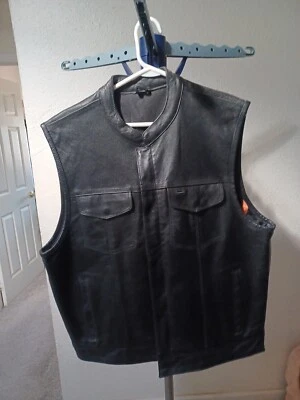 Milwaukee Leather Motocycle  SOA Club Vest w/ 2 Inside Gun Pocket, Size XXL  - Image 1 of 4