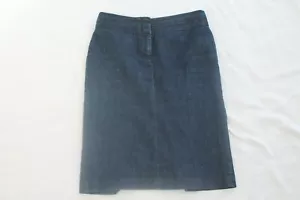 J. Gonna a tubino jeans denim elasticizzato Crew lavaggio scuro taglia 6 casual business - Foto 1 di 4