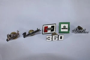 Lot Set of 6 Vintage Hotrod Barracuda Hurst Mopar 360 Street Machine Lapel Pins - Picture 1 of 16