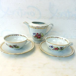 * SERVICE A THE DIT TETE A TETE PORCELAINE DU BERRY - Imagen 1 de 7
