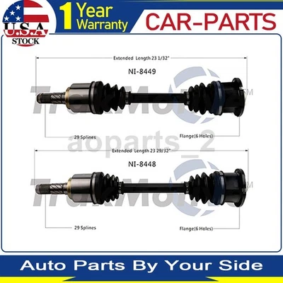 2 Rear TrakMotive CV Axle Joint Shaft For Nissan 200SX 1988 1987 1984 - Image 1 of 3