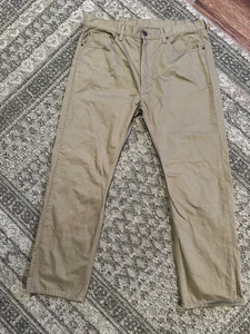 Levi’s 505 Jeans Mens 40x32 Beige Denim Straight Regular Grunge Retro American - Picture 1 of 7
