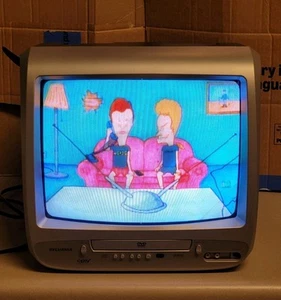 Sylvania 13" CRT TV CD130SL8 w/Built in DVD Player Remotes Gaming Retro 2008 - Picture 1 of 19