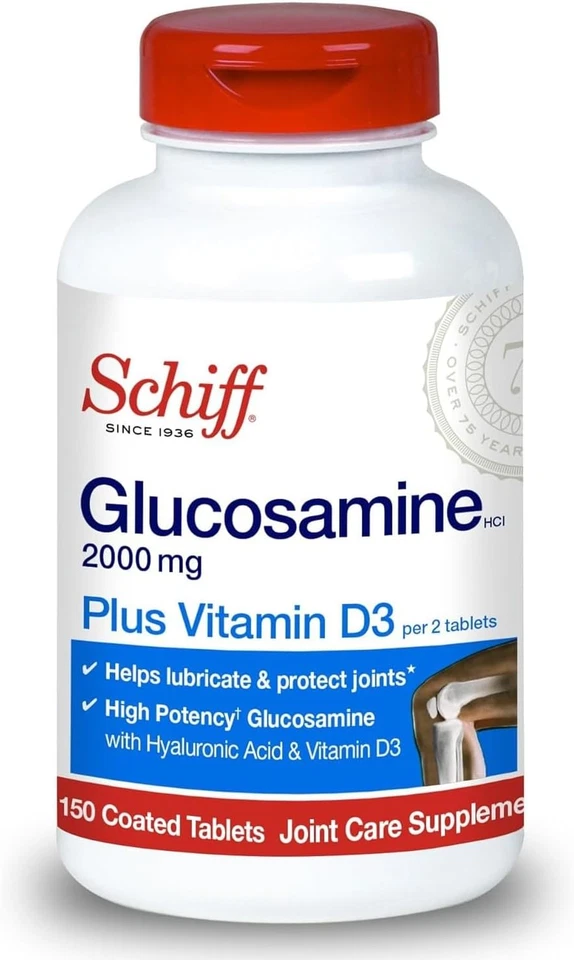 Schiff Glucosamina 2000mg con Vitamina D3 y Ácido Hialurónico, 150 Comprimidos - Joi Foto 1 de 4