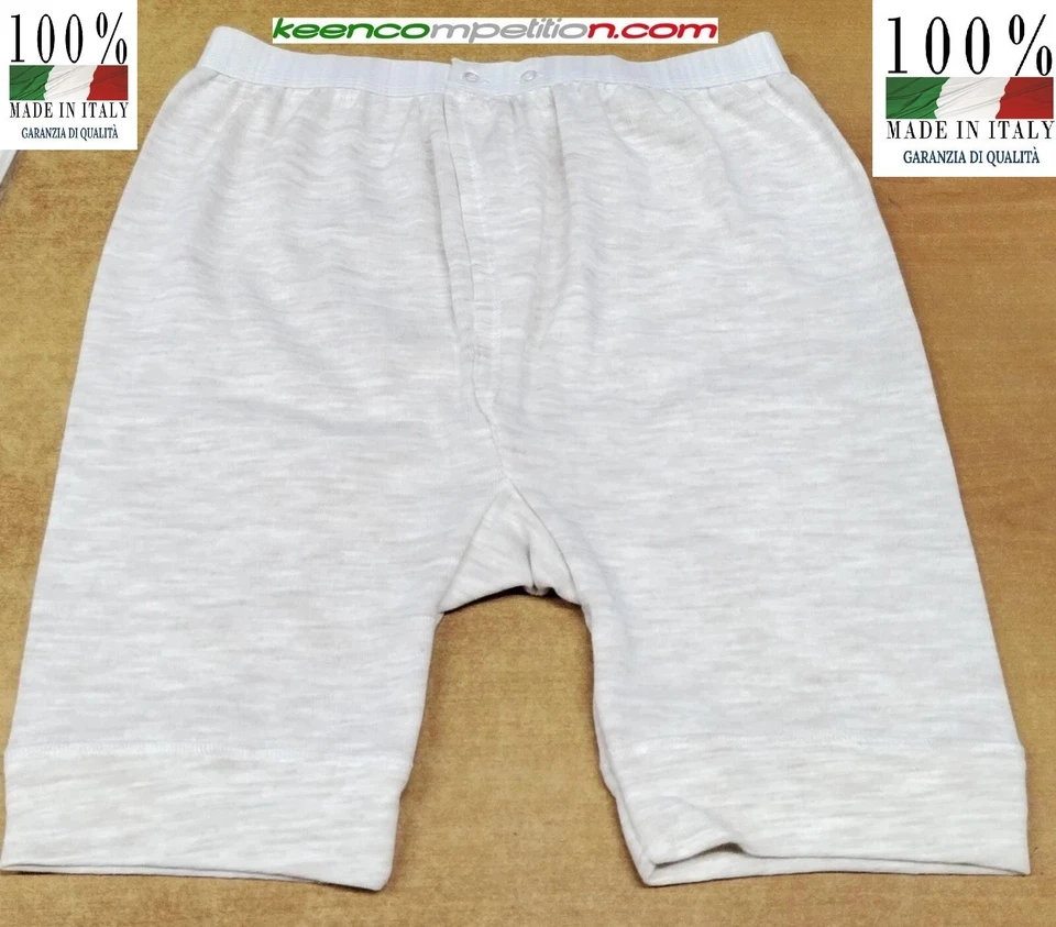 ★ MUTANDA UOMO GAMBA CORTA MISTO LANA 80%  APERTURA E BOTTONI MADE IN ITALY ★ - Immagine 1 di 1
