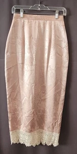 Jessica McClintock Silk Lace Skirt Size 6 80s Cottagecore - Foto 1 di 9