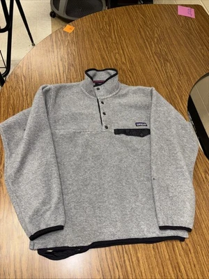 Vintage Patagonia Synchilla Snap-T Gray Snap Pocket Women’s Small Made In USA - Image 1 of 4