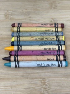 9 Crayola Buntstifte BINNEY & SMITH Rentner SEPIA MAIS INDISCHE ROTE MAULBEERE verpackt - Bild 1 von 8