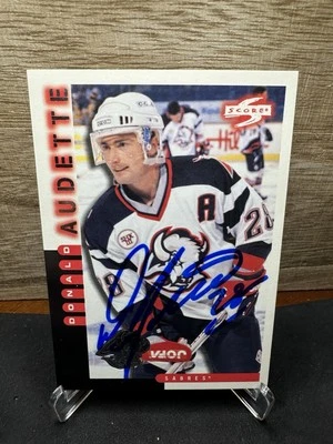 1997-98 Score Donald Audette #179 In-Person ON-CARD AUTO - Image 1 of 2