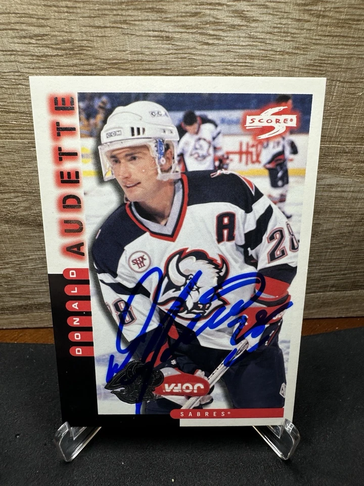 1997-98 Score Donald Audette #179 In-Person ON-CARD AUTO - Image 1 of 2