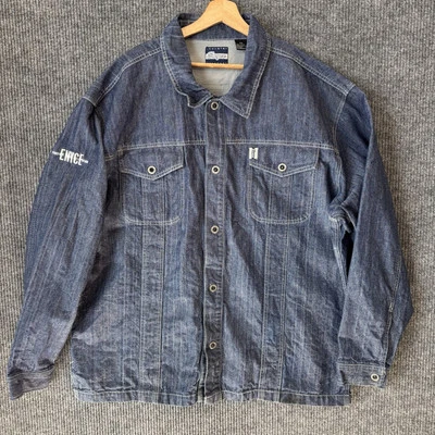 Chaqueta De Colección Enyce Para Hombres 2XL Denim Utilidad Y2K Hip Hop Rap Jean Ropa de Trabajo Grunge Foto 1 de 4
