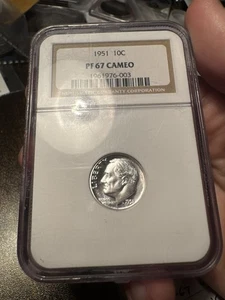 1951 Dime NGC PF67 CAMEO - Picture 1 of 2