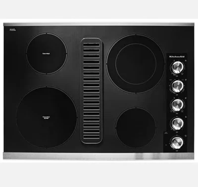 Kitchen aid KCED600GSS Placa de cocción eléctrica de tiro descendente de 30 cm" Foto 1 de 2