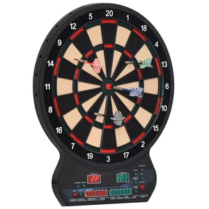 Black & Orange Electronic Dartboard, 42x3x51cm, LED Score, 27 Games, 12 Darts - Picture 1 of 9