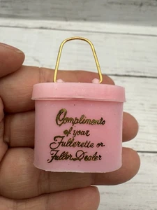 Vintage MCM 50er Jahre rosa Regenhaubenkorb mit Kunststoffhaube, Fuller Brush Co - Bild 1 von 3