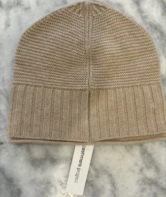 NUEVO CON ETIQUETAS 100 % cachemir borde enrollado sombrero para mujer color topo Foto 1 de 2