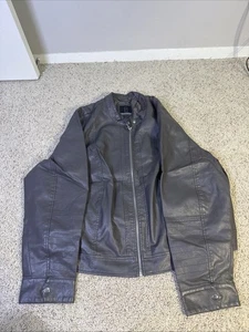 Bernardo Moto Asymmetrical Jacket Vegan Leather Size 3X Grey - Picture 1 of 7