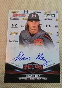 💥2016 Bowman Under Armour Shane Baz All-American Auto #'d 184/199 UAA1 - Picture 1 of 3