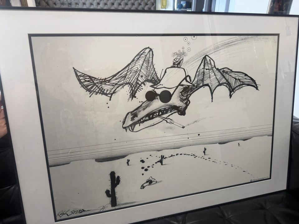Estampa emoldurada Ralph Steadman Flight Of The Gonzo - Imagem 1 de 4