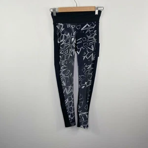 Koral schwarz weiß geometrisches Muster Pull-On Leggings Damengröße Small S - Bild 1 von 4