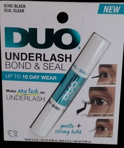 DUO - UNDERLASH BOND (BLACK) & SEAL (CLEAR) Up to 10 Day Wear 0.08 oz SEALED - Picture 1 of 24