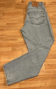 Jeans vintage Levis 560 36 x 32 lavado a la piedra cónicos azul rojo lengüeta denim calce suelto - Imagen 1 de 11